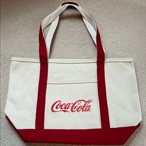 Coca-Cola Red and White Canvas Tote
